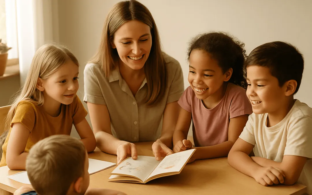 compartiendo el evangelio con los niños